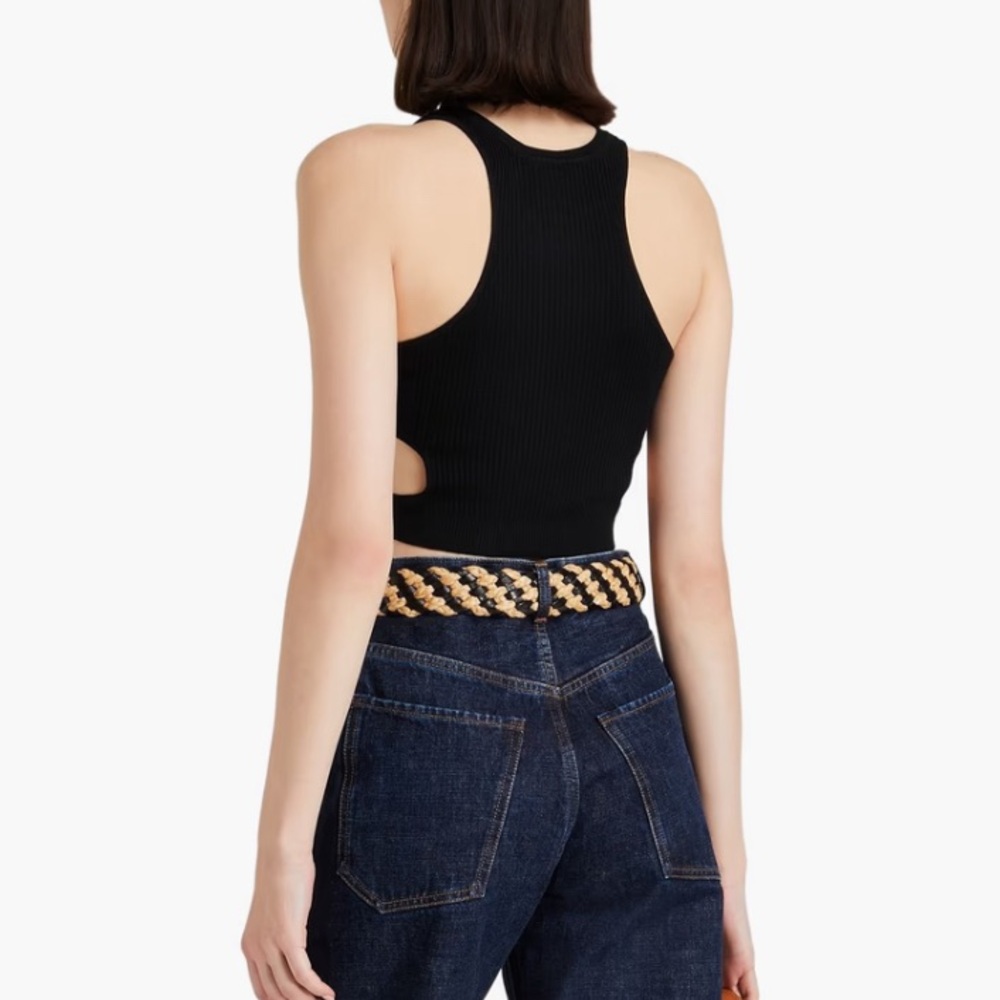 CHLOÉ Cropped Cutout Ribbed Wool Tank Size Large (US Size 8) Retail $605 - Picture 2 of 5